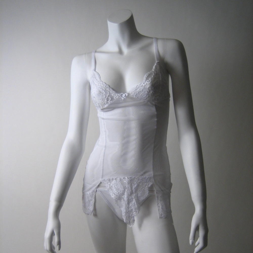 New sexy white sheer mini dress lingerie